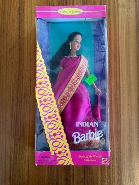 Vintage Indian Barbie Barbie Collector Edition Indian Doll in Pink and Gold Sari